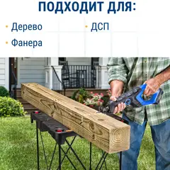 Пилки для сабельной пилы по дереву, ДСП ПРАКТИКА S1531L HCS, шаг 5 мм, длина 240 мм, 2 шт (773-521)