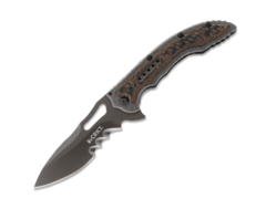 Фото Складной нож CRKT FOSSIL™ WITH VEFF SERRATIONS™, сталь 8Cr13MoV, рукоять нержавеющая сталь, накладки G10