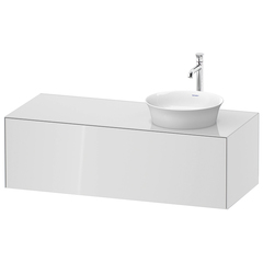 Duravit White Tulip WT4977R8585 Тумбочка подвесная, 408x1300x550 мм, 1 выдвижной ящик, цвет: белый высокоглянцевый фото