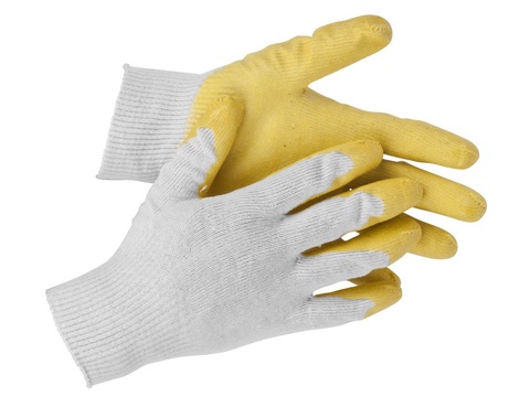 STAYER PROTECT, S-M, х/б перчатки с одинарным латексным обливом (11408-S)