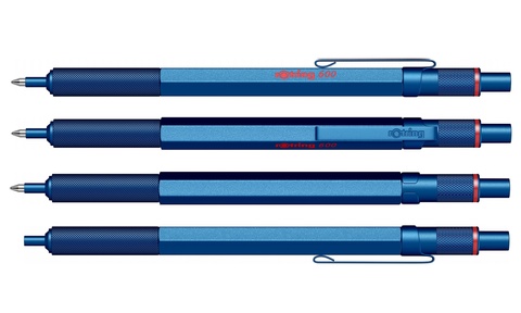 Ручка шариковая Rotring 600 Metal Blue, MBlack (2114262)