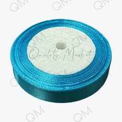 Лента атласная 1,5 см 25 ярдов (голубая) №020