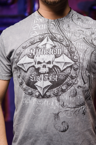 Affliction | Футболка мужская Hord Tee A512 принт спереди