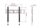 Кронштейн NB D2-F 32-55 дюймов ,North Bayou настенный фиксированный, для монитора, крепление для телевизора на стену, для ТВ, черный.