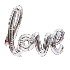 Шар К Надпись, Love, Серебро, 39