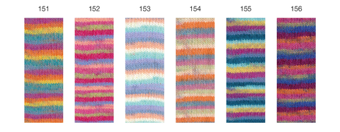 Пряжа Lana Grossa Meilenweit 100 Cosy Socks Multi Stripes 153