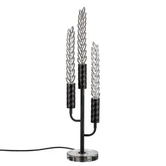 5459/9TL L-VISION ODL_EX26 041 черный глянцевый/прозрачн./металл/стекло/хрустальное стекло Настольная лампа LED 9W (3*3W) 3000K 460Лм KOLOS