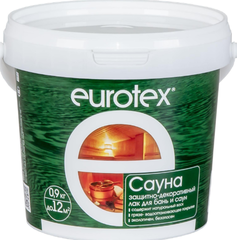 Лак защитный для дерева EUROTEX САУНА 0.9л