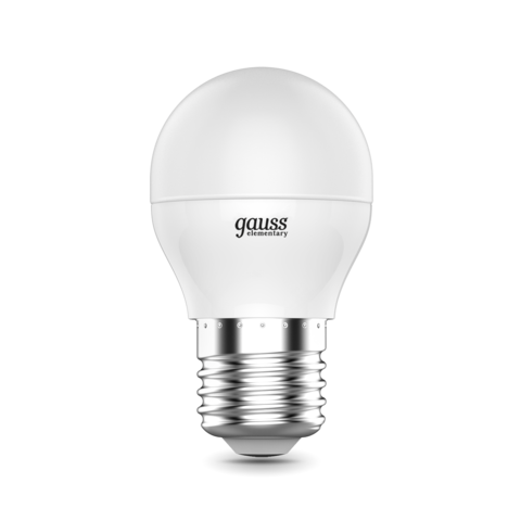 Лампа светодиодная LED 8 Вт 540 лм 4100К шар P45 нейтральный E27 AC 220В Elementary 53228 GAUSS
