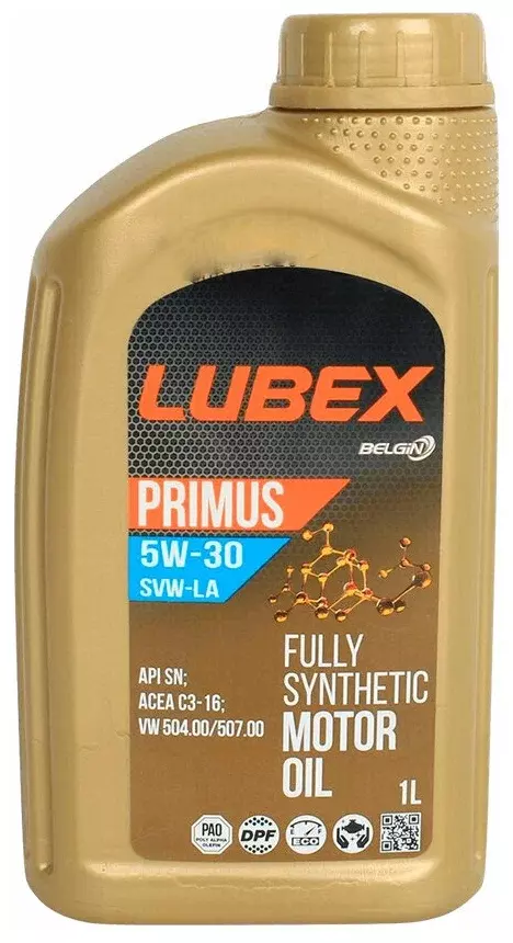 Моторное масло LUBEX PRIMUS SVW-LA 5W-30 синтетическое 1 л
