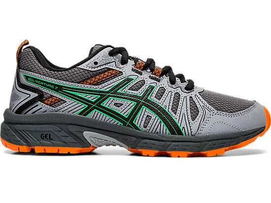 Asics Gel-Venture 7 Gs кроссовки беговые детские серые-оранжевые