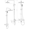 Lemark Ursus LM7272BL Смеситель для ванны и душа термостатический с регулируемой высотой штанги и лейкой верхнего душа «Тропический дождь»