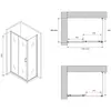Abber AG30140B-S60B Душевой уголок, 140x60x195, цвет: чёрный
