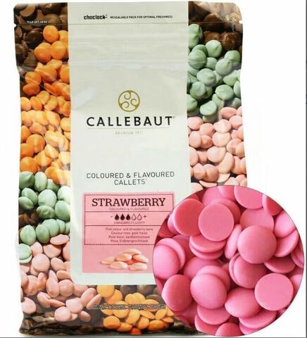 Шоколад розовый со вкусом клубники Callebaut (Коллебаут) , 100 гр