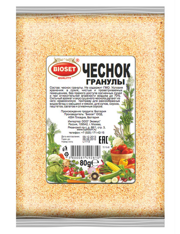 Чеснок в гранулах 1 кг.