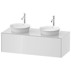 Duravit White Tulip WT4978B8585 Тумбочка подвесная, 408x1300x550 мм, 1 выдвижной ящик, цвет: белый высокоглянцевый фото