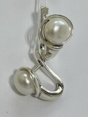 Улитка ( серьги из серебра)