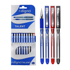 
          Ручка шариковая, масляная, Digno, 3 цвета чернил, серия "TALENT", 3 цвета корпуса, 10 шт