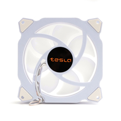 Вентилятор ТЕСЛА (TESLA) RGB120-RW, 120мм, 3-pin+Molex, белый/FRGB, 1200rpm, 38CFM, 21дБ, антивибропрокладки (TSL-120-RW)