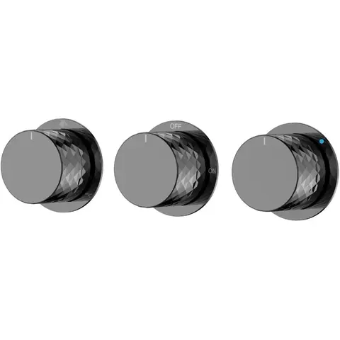 Boheme 124-3-SGM.1 Смеситель встроенный STICK DIAMOND SHINE GUN METAL 3-х проходной