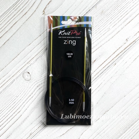 KnitPro Zing круговые спицы 3,5 мм/100 см арт. 47157