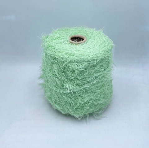 Бобинная пряжа (пр.Италия), art-Feather 130м/100гр.80%Меринос, 10%Шелк, 10%Полиамид, цвет-Салатовый арт.31411