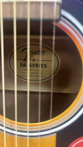 FENDER FA-125CE Dreadnought Sunburst w/Fishman электроакустическая гитара, цвет санберст