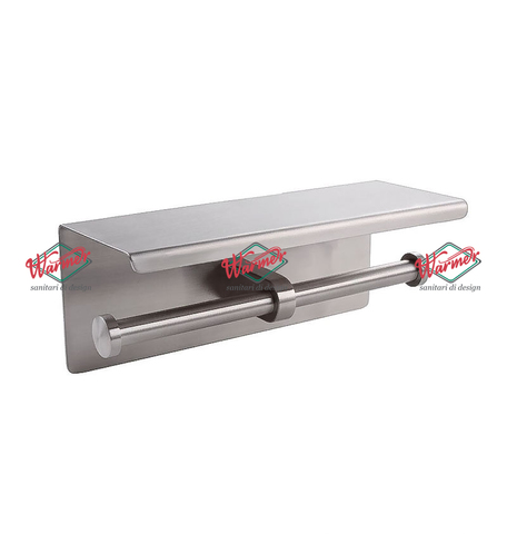 Бумагодержатель Warmer Brushed Chrome Line DUO
