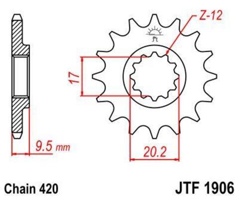 Звезда ведущая JTF1906 14