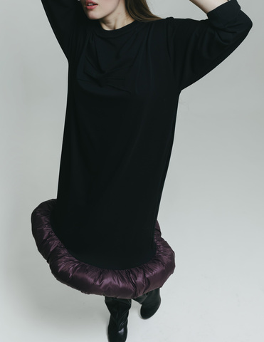 Платье Women Thumbelina Dress with Long Sleeves Middle, Black and Wine