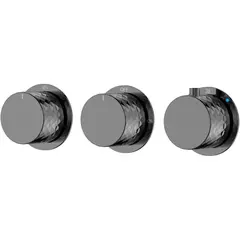 Boheme 124-T-3-SGM.1 Смеситель встроенный с термостатом STICK DIAMOND SHINE GUN METAL 3-проходной фото