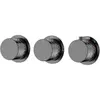 Boheme 124-T-3-SGM.1 Смеситель встроенный с термостатом STICK DIAMOND SHINE GUN METAL 3-проходной