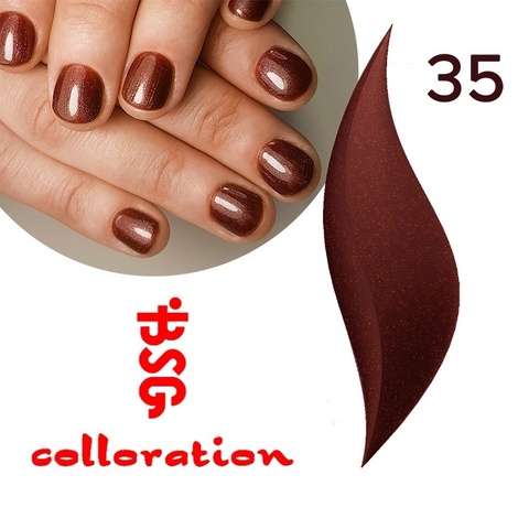 BSG Colloration, №35 Шоколадно-бордовый с золотым шимером купить за 650&nbsp;руб