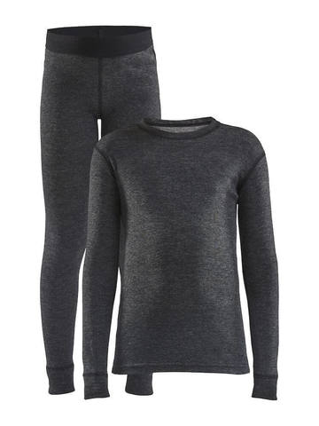 Craft Core Wool Merino комплект термобелья детский черный
