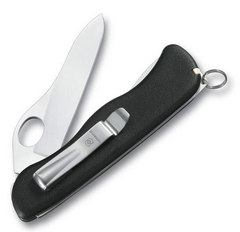 Фото Нож перочинный Victorinox Sentinel One Hand 111 мм с фиксатором лезвия, 5 функций, черный