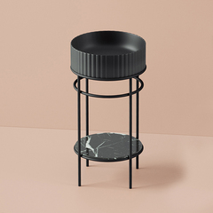 ArtCeram Vogue ACA058 17 Консоль, Artceram, Vogue, ширина, мм-440, глубина, мм-440, материал-металл, цвет-Matt Black фото