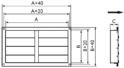 Инерционная решетка Арктос АРК 500x250