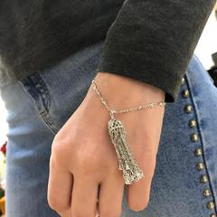 4823 - Браслет Tassel с подвеской кисточкой из серебра 925 пробы