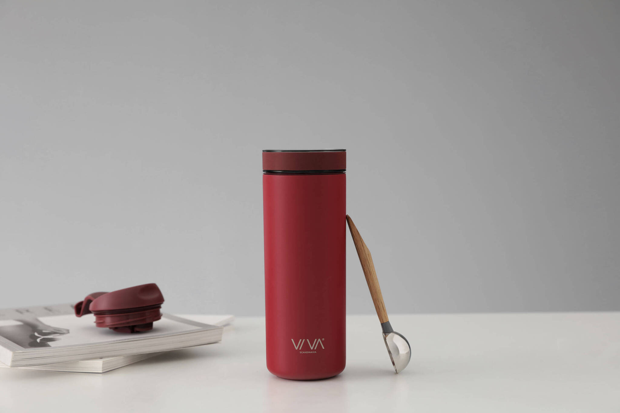 Тамблер для заваривания чая с функцией контроля SmartBrew, Viva Scandinavia "Recharge" 460 мл, бордовый