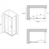 Abber AG30180B-S60B Душевой уголок, 180x60x195, цвет: чёрный