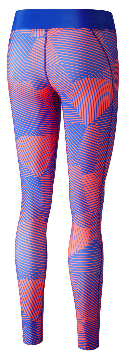 Тайтсы женские Mizuno Phenix Printed Long розовые-синие - 2