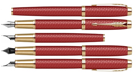 Ручка перьевая Parker IM Premium F318, Red GT, F (2143650)