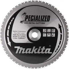 Пильный диск по стали 305х25,4 мм, 60 T Makita B-33439