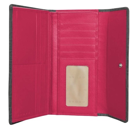 Кошелек Cross Bebe Coco, кожа наппа, Black/Pink, 19,5 х 10,5 х 3 sm (AC578302-1)