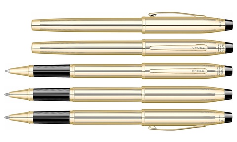 Ручка-роллер Cross Century II, 10 Karat Rolled Gold (4504)