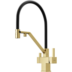 Sancos Loro SC4007BG Смеситель для кухни с гибким изливом и возможностью подключения фильтра для воды, цвет: золото фото