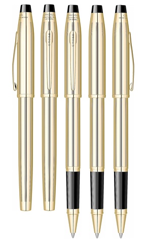 Ручка-роллер Cross Century II, 10 Karat Rolled Gold (4504)