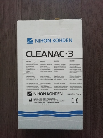 Очищающий реагент Клианак 3 (Cleanac-3 MEK-620 I), 1 л - Nihon Kohden Firenze S.r.l., Италия (арт.MEK-620I)