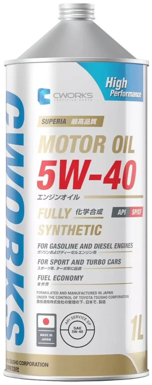 Масло моторное CWORKS SUPERIA 5W-40 синтетическое 1 л