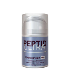 Крем для лица ночной Peptide Ultra 40+ с пептидом Skinarch комплексом Тера-Актив и коллагеном ТМ Крымская живая косметика